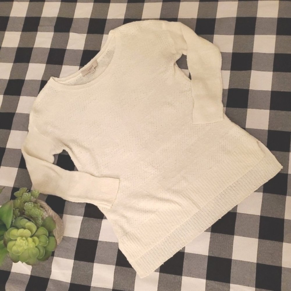LOFT Knit Sweater Ivory